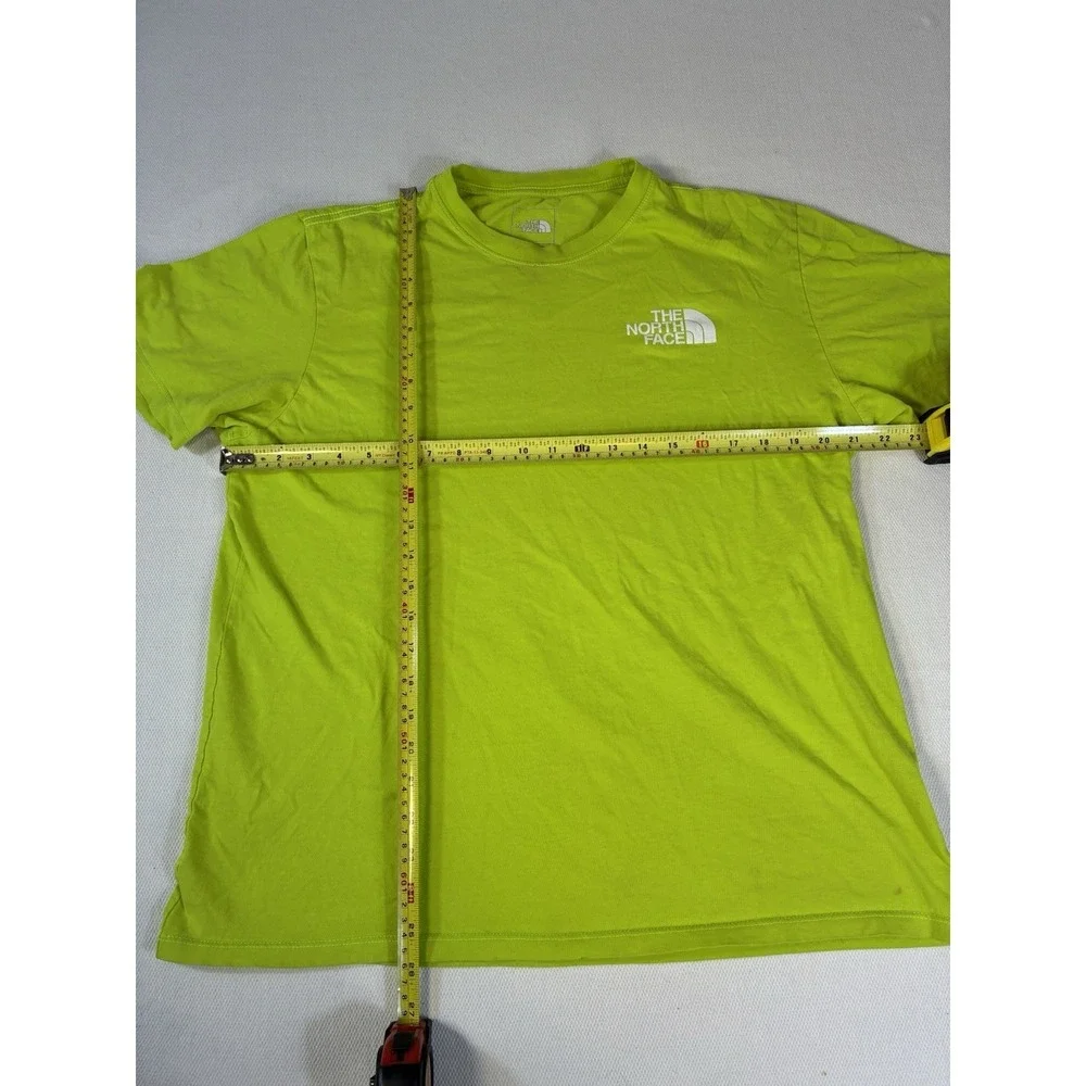 The North Face Men's Large Lime Green Box Logo‎ T-Shirt Never Stop Exploring
